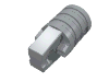 Hinge Cylinder 1 x 2 Locking with 1 Finger and Axle Hole On Ends