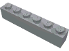 Набор LEGO Brick 1 x 6 without Bottom Tubes, Светлый сине-серый