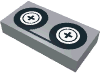 Набор LEGO Tile 1 x 2 with Video Tape and Reels Print, Светлый сине-серый
