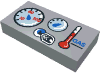 Tile  1 x  2 with Vehicle Gauges Print
