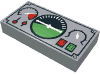 Tile  1 x  2 with Avionics Black and Green Print