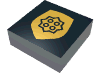 Набор LEGO Tile  1 x  1 with Gold Badge Print, Светлый сине-серый