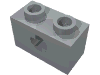 Набор LEGO Technic Brick 1 x 2 with Axle Hole Type 2 [X Opening], Светлый сине-серый