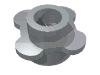 Plate Round 1 x 1 with Flower Edge [4 Petals]