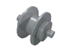 Набор LEGO Wheel Centre Small with Stub Axles (Pulley Wheel), Светлый сине-серый