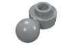 Plate, Round 1 x 1 with Towball - Undetermined Hole Type