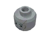Набор LEGO Minifig Head Male Scars Gray Left, Black Eyebrows Print (Darth Vader original) [Blocked Open Stud], Светлый сине-серый