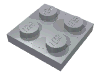 Turntable 2 x 2 Plate, Complete Assembly with Light Bluish Gray Top