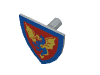 Minifig Shield - Triangular with Blue Dragon Print