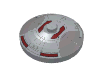 Набор LEGO Dish 4 x 4 Inverted with Sith Print, Светлый сине-серый