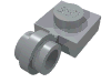 Набор LEGO Plate Special 1 x 1 with Clip Light [Thin Ring], Светлый сине-серый