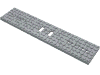 Train Base 6 x 28 with Two 1 x 2 Cutouts [10 Round Holes Each End and 1 Round Hole at Center]