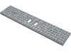 Train Base 6 x 28 with Two 1 x 2 Cutouts [6 Round Holes Each End and 1 Round Hole at Center]