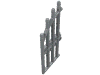 Gate 1 x 4 x 9 Arched with Bars and Three Studs