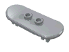 Minifig Skateboard with Trolley Wheel Holders