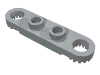 Набор LEGO Technic, Plate 1 x 4 with Toothed Ends, Светлый сине-серый