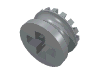 Technic Bush 1/2 Toothed Type I [+ Opening]