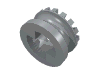 Technic Bush 1/2 Toothed Type II [X Opening]