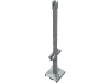 Boat Mast 2 x 2 x 9 2/3 Bar with Slot on Top and 2 Finger Hinge on Two Sides