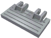 Hinge Train Gate 2 x 4 Locking Dual 2 Fingers with Rear Reinforcements
