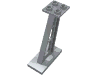 Support 2 x 4 x 5 Stanchion Inclined, 5mm wide posts