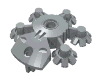 Bionicle Weapon 5 x 5 Shield with Gear Tips