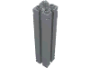 Support 2 x 2 x 8 with Vertical Grooves on All Sides and Top Peg