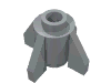 Brick, Round 1 x 1 with Fins
