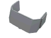 Glass for Windscreen 4 x 6 x 4 Cab with Hinge [Fits 45406]