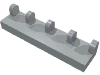Набор LEGO Hinge Tile 1 x 4, Светлый сине-серый