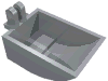 Hinge Bucket 2 x 3 Curved Bottom, Hollow, with 2 Fingers