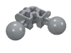 Bionicle Ball Joint 3 x 3 x 2 90 Degree with 2 Ball Joints and Axle hole