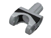 Technic Axle Connector 2 x 3 with Ball Socket and Axle Socket with Black Rubber Insert