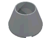 Cone 4 x 4 x 2 Hollow No Studs