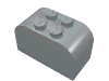 Набор LEGO Brick 2 x 4 x 2 Double Curved Top, Светлый сине-серый