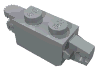 Hinge Brick 1 x 2 Locking with 1 Finger Vertical End and 2 Fingers Horizontal End