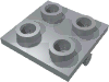 Plate Special 2 x 2 Thin with Dual Wheels Holder [Split Pins]