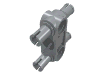 Technic Pin Connector Perpendicular 3L with 4 Pins