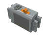 Набор LEGO 9V Battery Box [Orange Polarity Switch / Dark Bluish Gray Hatches], Светлый сине-серый