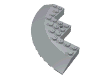 Brick, Round Corner 10 x 10 with Slope 33В° Edge, Axle Hole, Facet Cutout