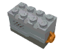Electric Sound Brick 2 x 4 x 2 Light Bluish Gray Top - Dinosaur Roar Sound