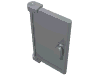 Door 1 x 2 x 3 with Vertical Handle, New Mold for Tabless Frames