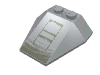 Wedge 4 x 4 Triple without Stud Notches with SW X-wing Nose Print [7140 / 7142]