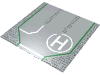 Baseplate 32 x 32 Road 9-Stud 3-Lane w/ Helicopter Pad Print