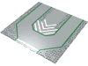 Baseplate 32 x 32 Road 9-Stud 3-Lane with Chevrons Print