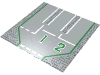 Baseplate 32 x 32 Road 9-Stud 3-Lane w/ Centre & Left Numbered