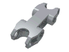 Technic, Axle and Pin Connector 2 x 5 with Two Ball Joint Sockets, Closed Sides