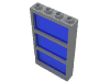 Набор LEGO Window 1 x 4 x 6 Frame [3 Panes Fixed Trans-Light Blue Glass], Светлый сине-серый