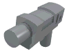 Minifig Automatic Pistol Medium Barrel