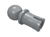 Technic Pin with Friction Ridges Lengthwise and Towball